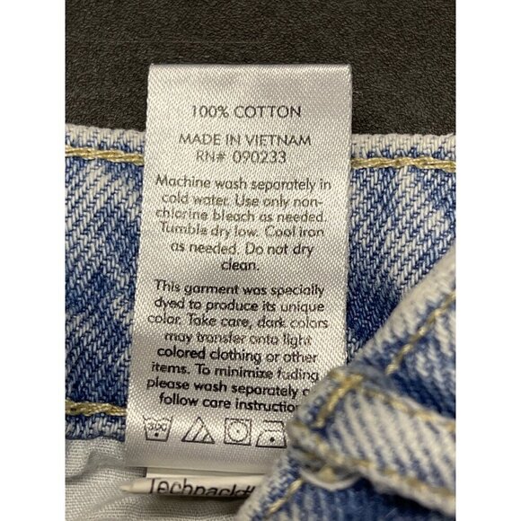 PACSUN Button Fly Icon Denim High Rise Distressed Jean Shorts Women's Size 25 - Picture 7 of 7